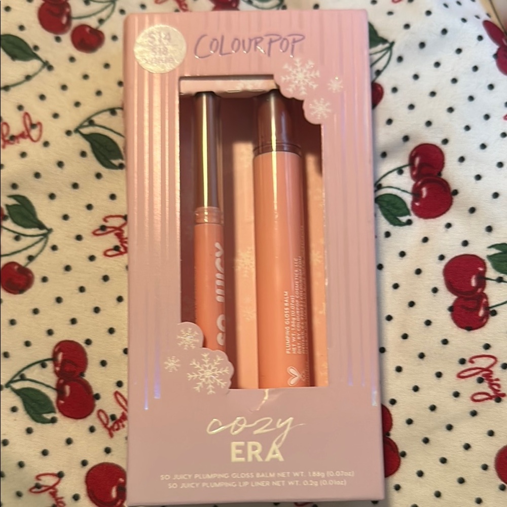 ColourPop Cozy Era Lip Set in Peach